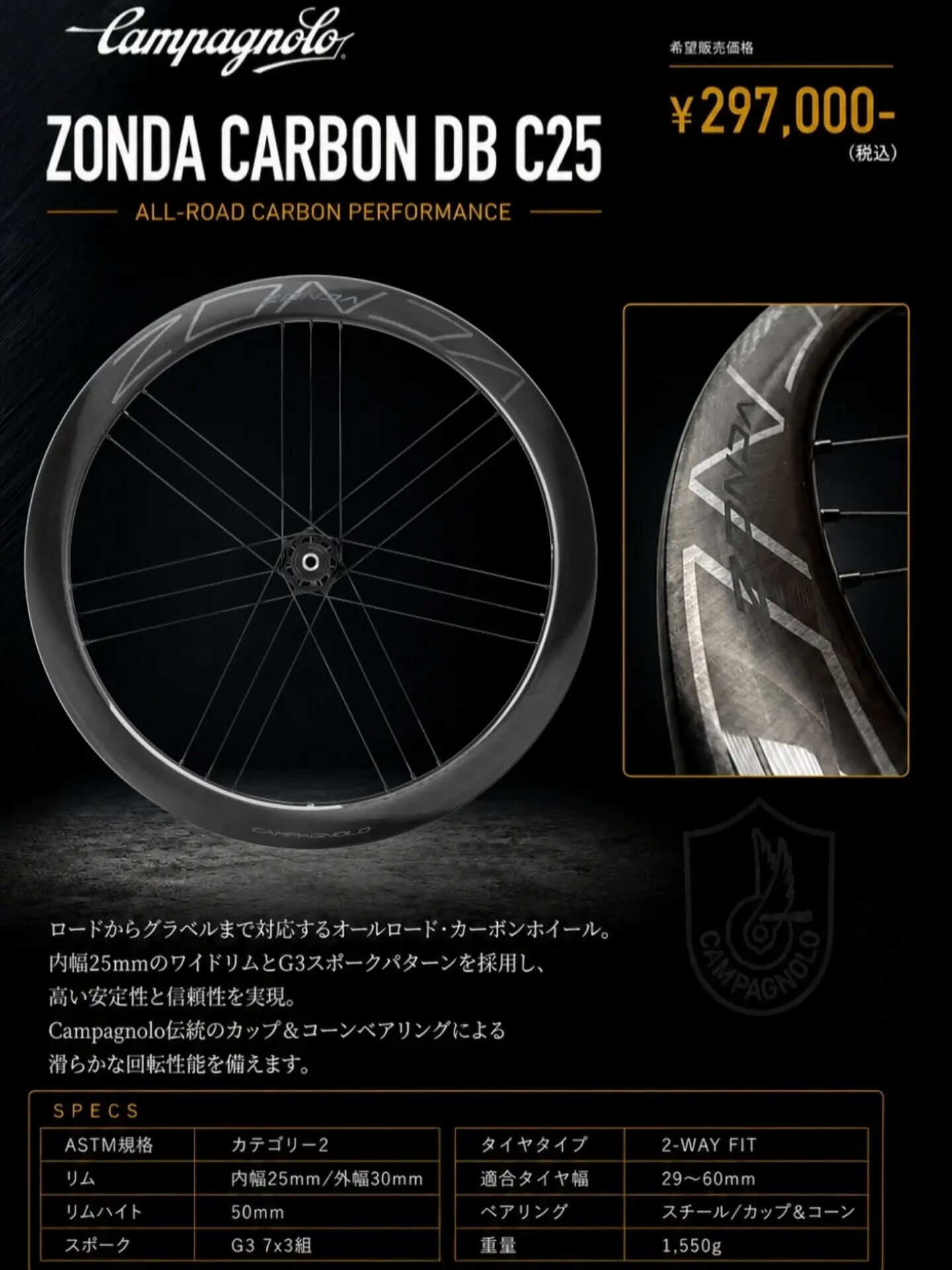 あの名作ホイールZONDAがカーボンに！